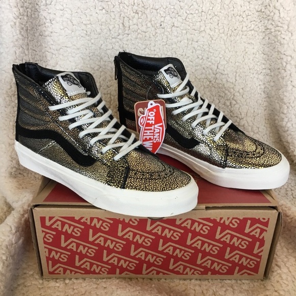 NWT Vans Sk8-Hi Slim Zip Leather, W6.5 - Picture 2 of 8